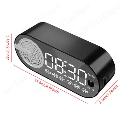 Wireless Bluetooth Speaker Small Digital Alarm Clock LED Display