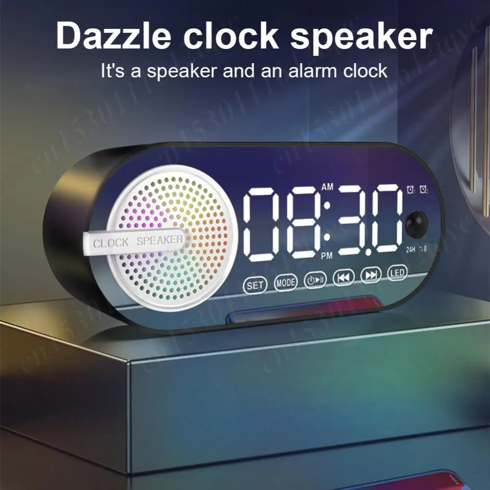 Wireless Bluetooth Speaker Small Digital Alarm Clock LED Display