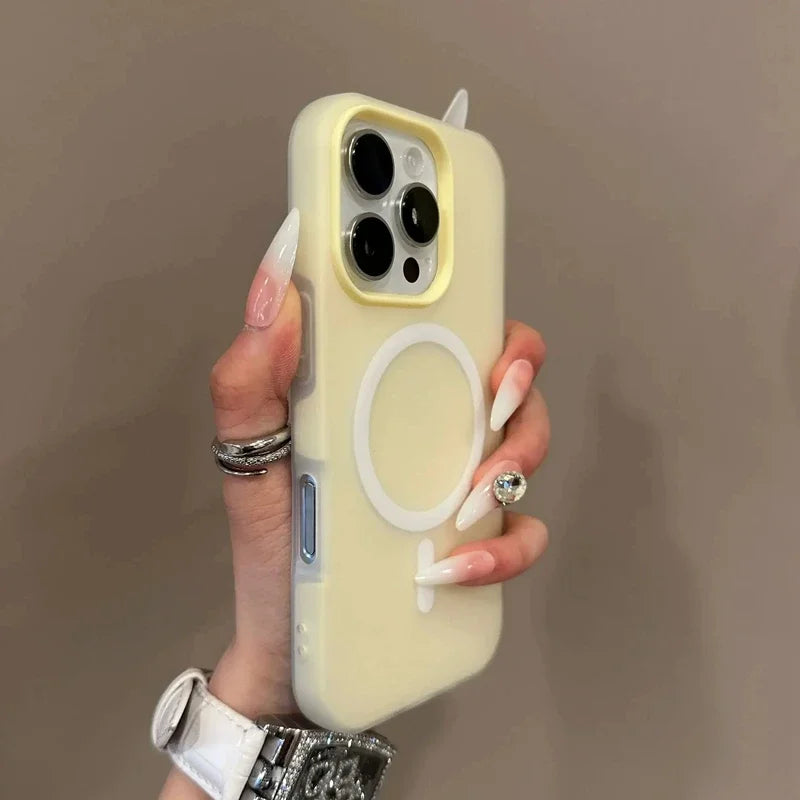 Luxury Candy For Magsafe Wireless Charge Matte Phone Case For iPhone 11 12 13 14 15 16 Pro Max Plus Magnetic Bumper Cases Cover