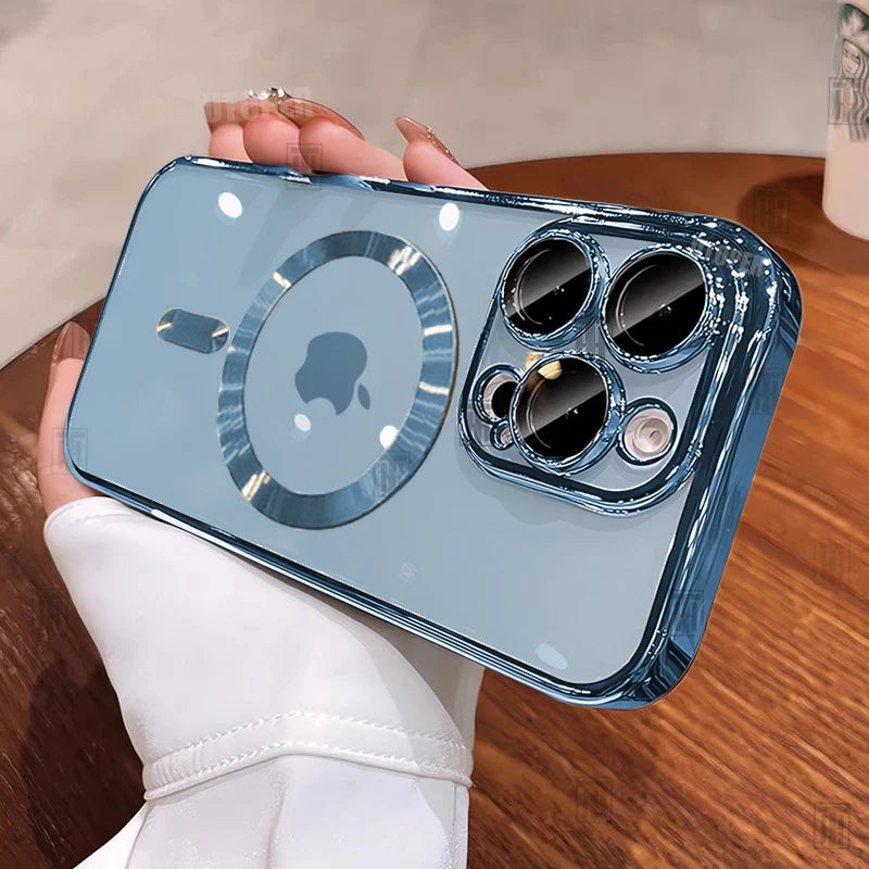 Official Desert Gold Phone Case For iPhone 17 Air 16 15 14 13 12 11 Pro Max Plus Clear Magsafe Magnetic Lens Protect Soft Cover