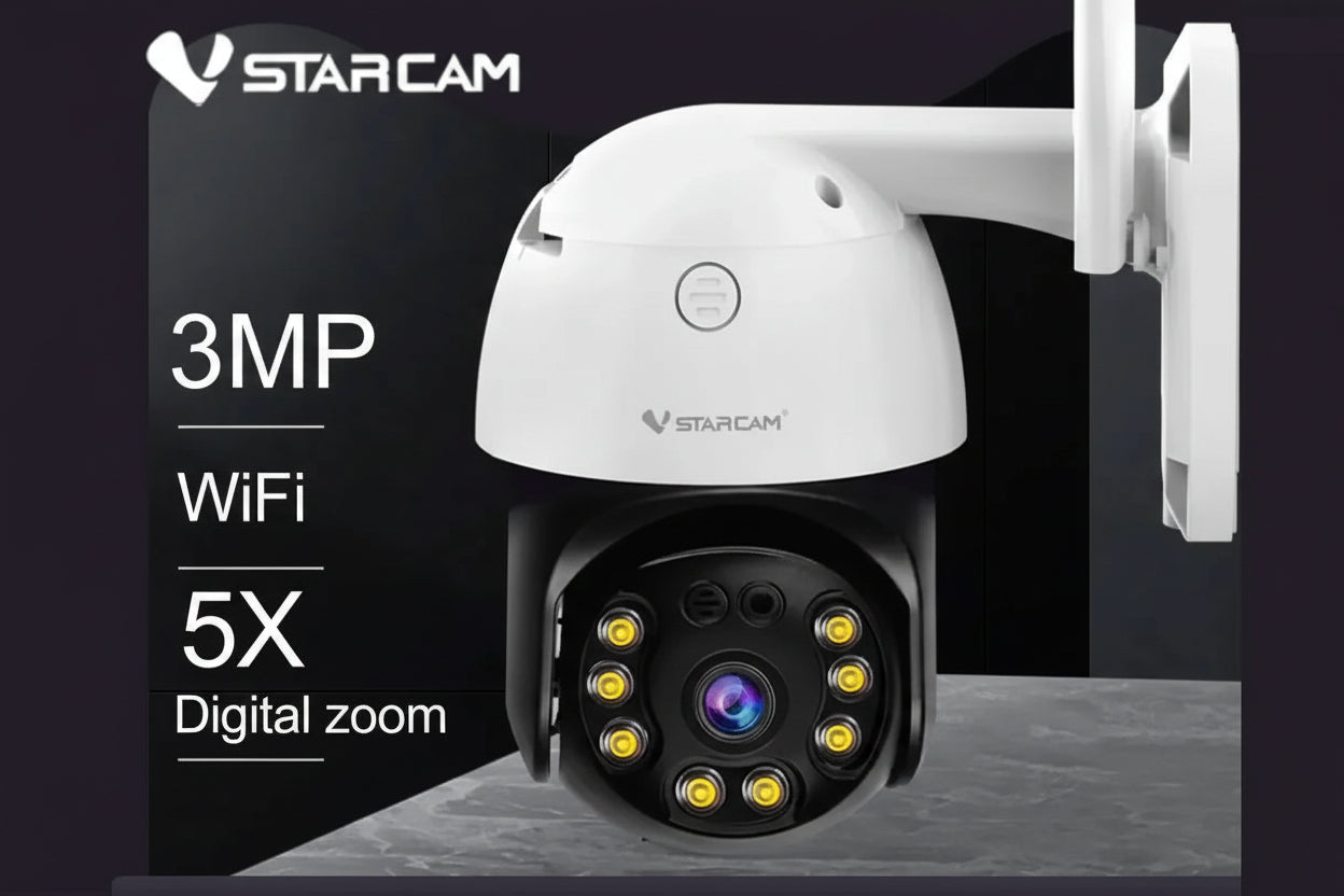 Outdoor Security Wireless 3MP IP Camera Smart Home Dome Waterproof Color Night Two Way AI Human Detection Camera