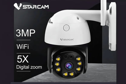 Outdoor Security Wireless 3MP IP Camera Smart Home Dome Waterproof Color Night Two Way AI Human Detection Camera