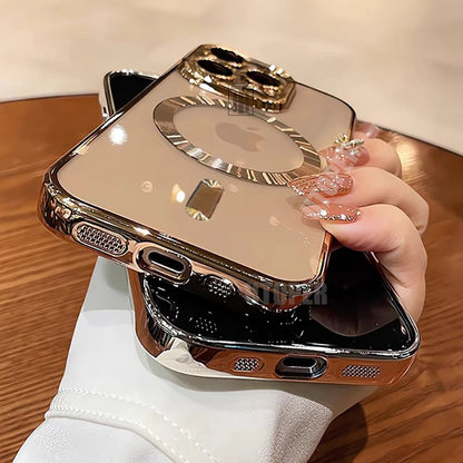 Official Desert Gold Phone Case For iPhone 17 Air 16 15 14 13 12 11 Pro Max Plus Clear Magsafe Magnetic Lens Protect Soft Cover