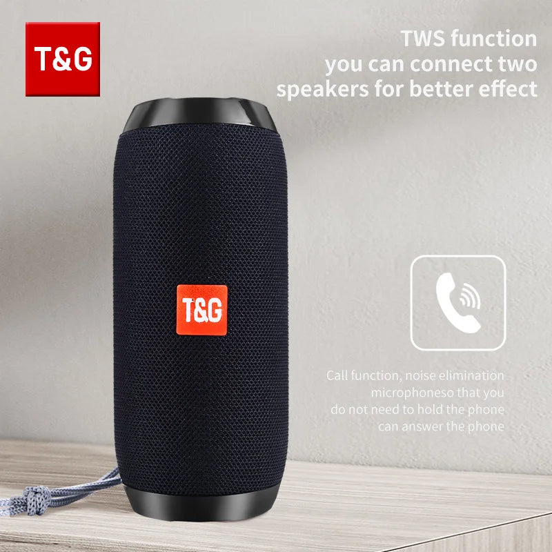 Bluetooth Speaker T&G TG117 Portable TWS Sound Box Waterproof Loudspeaker