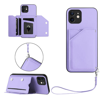 Wallet Cards Solt Leather Case For iPhone 16 Pro Max 15 Plus 14 13 12 11 X XS XR SE 2022 8 7 Pocket Magnetic Double Buckle Cover