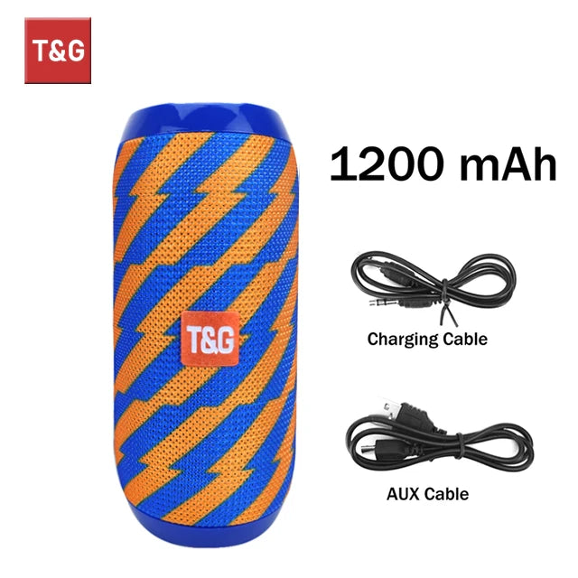 Bluetooth Speaker T&G TG117 Portable TWS Sound Box Waterproof Loudspeaker