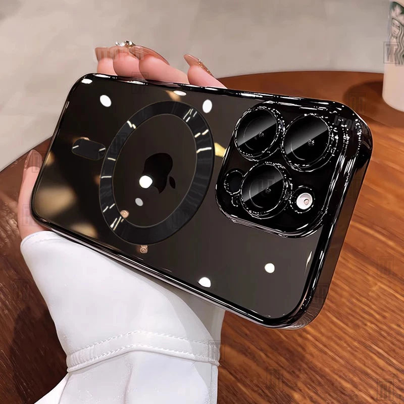 Official Desert Gold Phone Case For iPhone 17 Air 16 15 14 13 12 11 Pro Max Plus Clear Magsafe Magnetic Lens Protect Soft Cover