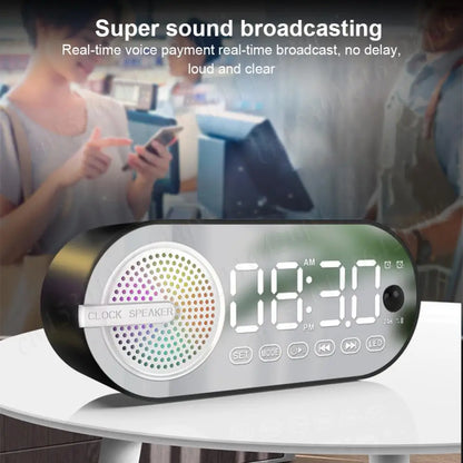 Wireless Bluetooth Speaker Small Digital Alarm Clock LED Display