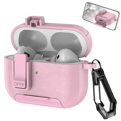 Phone Holder cortex Case For AirPods Pro 3  Bluetooth headset Cover For AirPods Pro 2 or AirPods 1 2 3 4 Pro Case With Hook