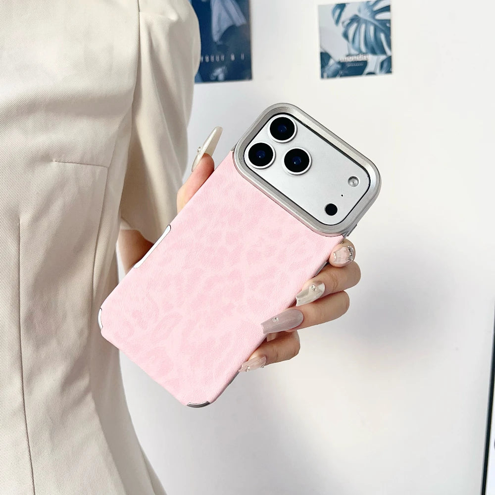 Luxury Leopard Print Phone Case For iPhone 11 12 13 14 15 16 17 Pro Max Air Plus Business Shockproof Soft TPU Bumper Back Cover