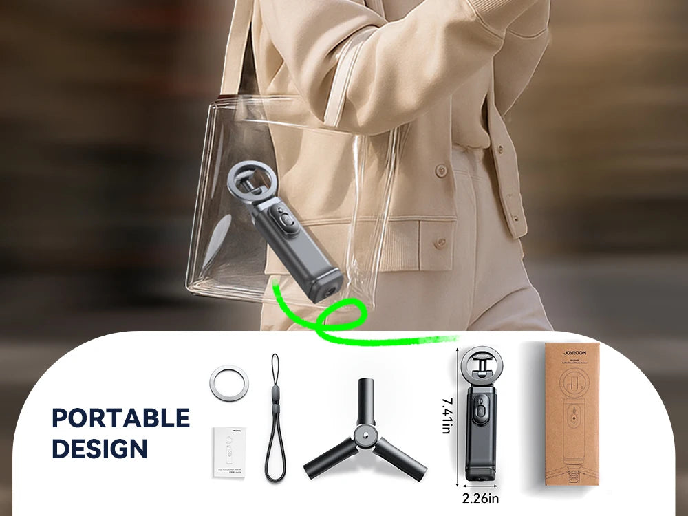 Joyroom Airplane Phone Holder Magnetic Selfie Stick for iPhone Universal Airplane Phone Mount Plane Phone Stand for Desk ZS509
