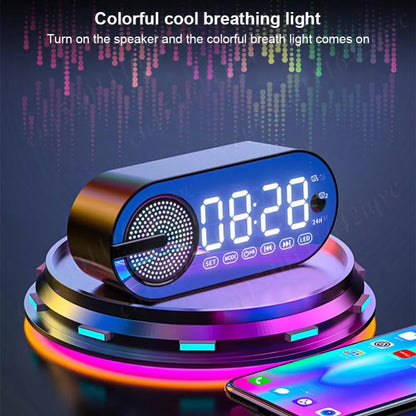 Wireless Bluetooth Speaker Small Digital Alarm Clock LED Display