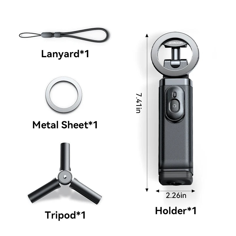 Joyroom Airplane Phone Holder Magnetic Selfie Stick for iPhone Universal Airplane Phone Mount Plane Phone Stand for Desk ZS509