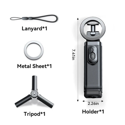 Joyroom Airplane Phone Holder Magnetic Selfie Stick for iPhone Universal Airplane Phone Mount Plane Phone Stand for Desk ZS509