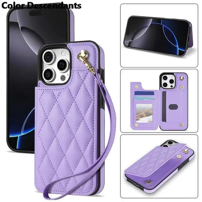 Wallet Cards Solt Leather Case For iPhone 16 Pro Max 15 Plus 14 13 12 11 X XS XR SE 2022 8 7 Pocket Magnetic Double Buckle Cover