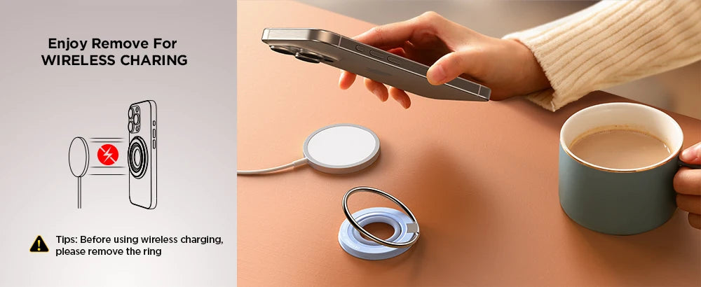 Joyroom Ring Phone Holder Magnetic Kickstand Silicone Ring
