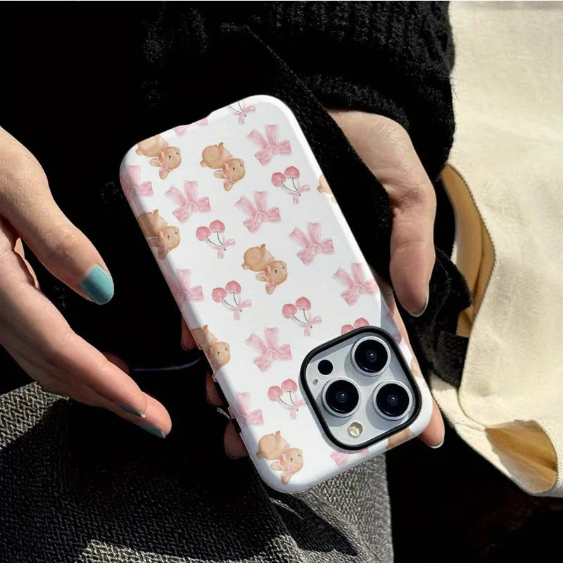 Luxury Adorable Bunny Double Double-layer Back Cover Case