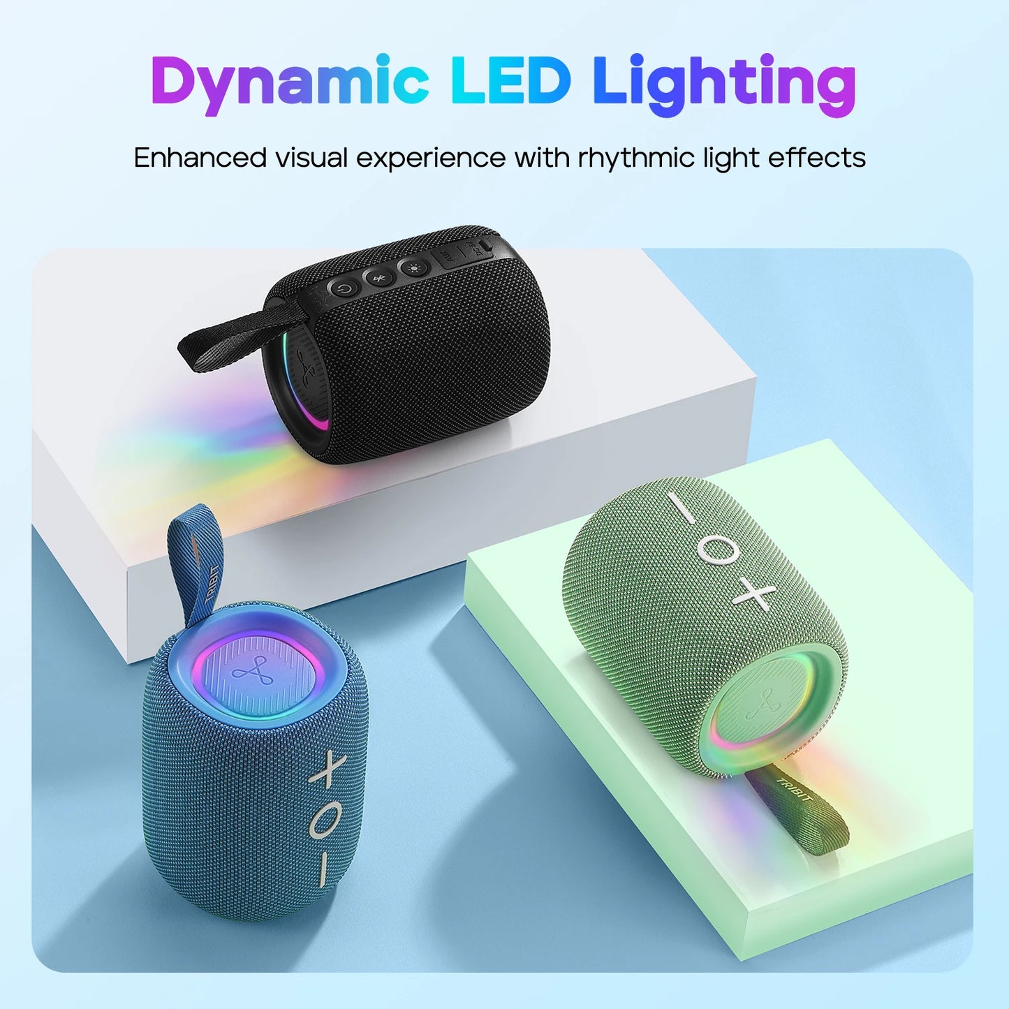 TRIBIT StormBox Mini Bluetooth Speaker, 12 Hours playtimes,Waterproof,