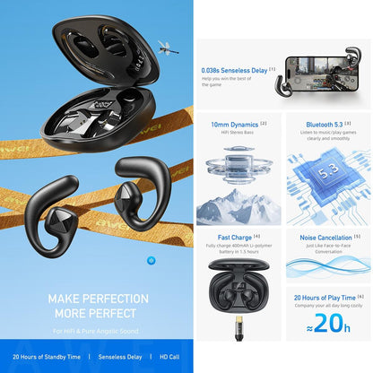 NNEDSZ Wireless Tws Bluetooth Earbuds With Air Conduction Technology-3
