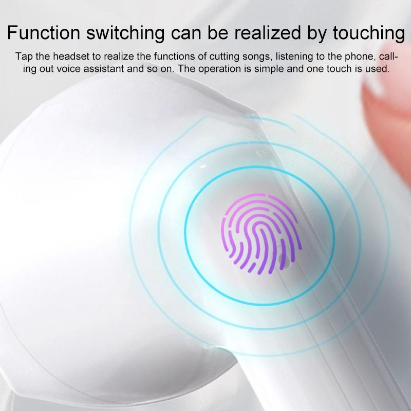 NNEDSZ White Wireless Bluetooth Earbuds-2